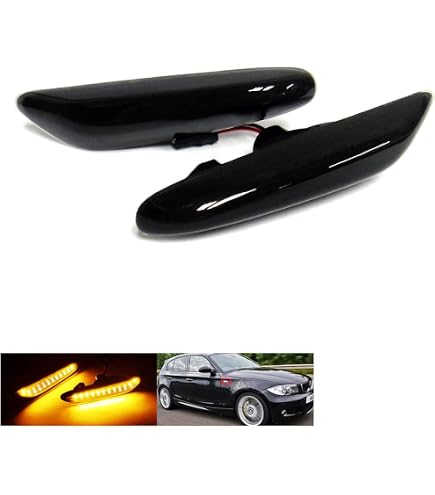 LETRONIX Set Di 2 Moduli Indicatori Di Direzione Laterali A LED, Trasparenti, Colore Luce Giallo/arancione, Con Omologazione E, Can-Bus, Plug And Play Per VW, Ford, Seat - 4