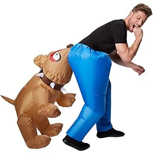 Disfraz de perro inflable adulto | Funciona con pilas | Máxima libertad de movimiento