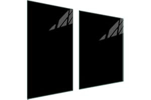 DarHaus Placa protectora de vitrocerámica 40 y 60x52 cm 2 pieza cocina eléctrica universal para inducción protección contra salpicaduras tabla de cortar de vidrio templado como decoración negro