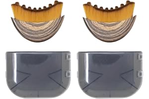 DOKRIN Brosses pour le corps,Masseur pour le menton, design ergonomique, outil de modelage du visage, poils naturels doux (2 pièces, poils moyens, 7 cm)