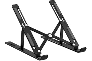 AEIOPRS Supporto PC Portatile Regolabile & Raffreddamento Porta PC Pieghevole in Plastica e Silicone Laptop Stand per Computer Portatili e Tablet