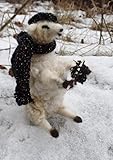  Schaf, Strickendes Schaf, Filzschaf, Filzfigur, Wollschaf,