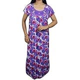 Indiatrendzs Women HOSIERY NIGHTY FLORAL SUMMER NIGHTWEAR NIGHT GOWN BUST : 42"