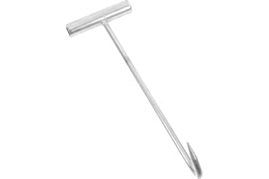 Housoutil Gancho T Para Levantar Tapa De Alcantarilla, Gancho En Forma De T De Galvanizado Antióxido Tapa Alcantarilla De 50cm, Uso Multifuncional Para Exteriores