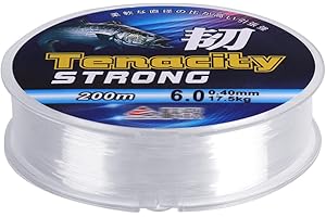 HCFGS 200 Meters Clear Nylon Fishing Line, 0.4 mm Monofilament, Strong Tension Wire for Fishing, Hanging, Craft