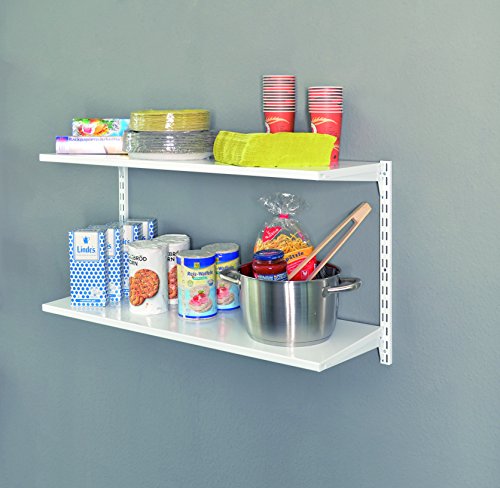 Element System Regalset Regalset SIMPLE 2/OFFICE 3, Wandregal, Regallösung weiß für Büro, Haushalt, Waschküche oder Garage - 2