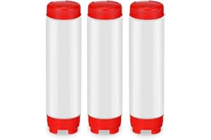 Gokoti Exprimibles de PláStico Invertidas de 16 Onzas, Punta Recargable, Dispensador de VáLvula Grande, Botella Exprimible para Condimentos para Salsas, Salsa de Tomate