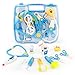 Produktbild SONi Arztkoffer Krankenschwester Zubehör Arzt Pretend Play Kinder Rollenspiele für Kinder Mädchen 19-teilig Arzt Rollenspiele -Rosa (Blue)
