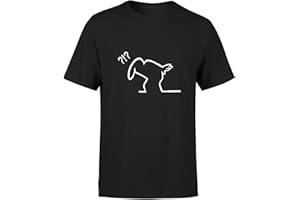 ESCOBART T Shirt Herren Bedrucken | Witzigen Lustig Fun Sprüche Tshirts | Comic Vintage Cool Bedruckt Design Baumwoll Tshirt | Schwarz Herrenshirt mit Drucken Motiv La Linea Balum Balum | Größe 3XL