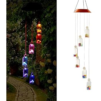 Solarleuchte Windspiel für Weihnachten, Pathonor Außenleuchten LED