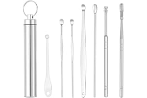 ‎QUESUC ohrreiniger spirale Ohrenreiniger Ohrenschmalz Entferner Ohrreiniger Edelstahl 7pcs Ohrenreiniger Medizinischer Ohrreiniger Edelstahl mit Aufbewahrungskiste Ear Cleaner Geeignet Kinder Jugendliche