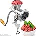 Produktbild TrAdE shop Traesio® Fleischwolf zerkleinert Fleisch Hacken Gemüse manuell mit Kurbel aus Aluminium