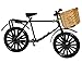 Produktbild Miniatur Fahrrad mit Korb - aus Metall schwarz - für Puppenstube Maßstab 1:12 Puppenhaus - / Geldgeschenk Fahrräder - Damenfahrrad / Herrenfahrrad / Kinderfahrrad - Geldgeschenk - Modell - Fahrradkorb
