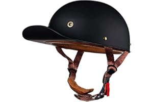 LPXPLP Retro Motorradhelm Halbschalenhelm Mit ECE Zulassung Baseball Cap Helm Jethelm Deutscher Stil Totenkopf Kappe Helm Motorrad Cruiser Roller Cool Helm Für Männer Und Frauen