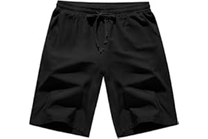 CMTOP Pantalones Cortos Hombre Verano Shorts Suelto Cómodo Pantalones Cordón Algodón Pantalón Corto Casual Playa Pantalon Anchos Corto con Bolsillos M-XXL