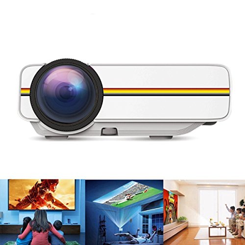 Portable Full HD Projektor, HuiHeng YG400 LCD Beamer 1200 Lumens HDMI beweglicher Mini-LED-Projektor für Heimkino -Theater Unterhaltung Treffen Media Player Play Games Outdoor-Aktivitäten mit AV / VGA / USB / SD / Micro USB - 6