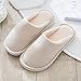 Produktbild Hausschuhe aus Baumwolle weiblichen Herbst Winter dick unten home Hausschuhe Bräutigam Schlafzimmer Rutschfeste warme Bettwäsche, Paar Hausschuhe, 38-39 (24 cm im Schuh), khaki