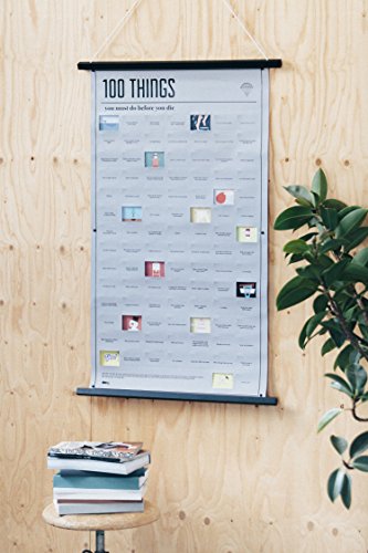 Doiy „100 Dinge müssen Sie tun, bevor Sie sterben“ Englisch Poster, Kunststoff, weiß, 6 - 4
