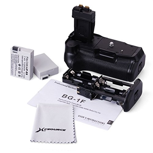 XCSOURCE   Poign  e d alimentation pour appareil photo Canon EOS 550D 600D 650D 700D   2 Batteries LF577