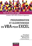 Image de Programmation et algorithmique en VBA pour Excel - Livre+compléments