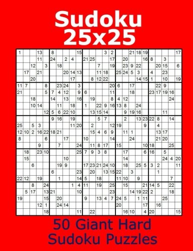 Preisvergleich Produktbild Sudoku 25x25 50 Giant Hard Sudoku Puzzles