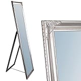 Standspiegel BAROCK Silber ANTIK SPIEGEL MIT STÄNDER HOLZRAHMEN Domingo 160x40cm