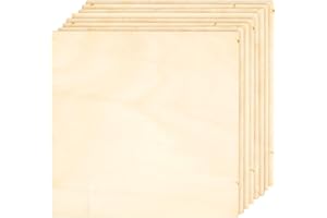 BRIGHT CREATIONS 8 Pack Thin Wood Squares, Unfinished Basswood Plywood (8 x 8 in/ 20.32 x 20.32 cm) for DIY Crafts, Laser Cutting, Wood Burning
