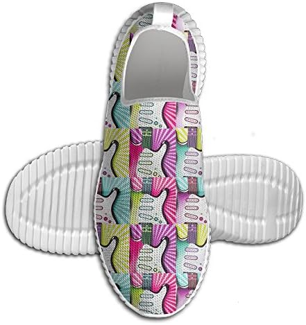 Colorful Girls Rock Guitar Lightweight Breathable Casual Sports Shoes Fashion Sneakers Walking Shoes 42