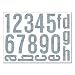 Produktbild Hausnummern Aufkleber - Set mit Nummern, Ziffern & Buchstaben zum Aufkleben (reflektierend oder matt) (silbergrau-matt)