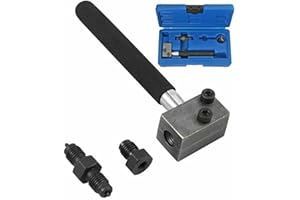 LEWITORS Bördelgerät Bremsleitung 3-TLG Bremsleitungs-BöRdelwerkzeug Kfz-Bremsleitungs-DoppelböRdelwerkzeug 4,75 Mm F-BöRdelwerkzeug Bremsrohrreibahle