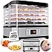 Produktbild Kesser Dörrautomat mit digitaler LCD Temperaturregler, Ink.Rezeptheft Dörrgerät für Lebensmittel, Obst- Fleisch- Früchte-Trockner, Dehydrator, BPA-frei, 5 Etagen 250W/LCD Edelstahl Silber