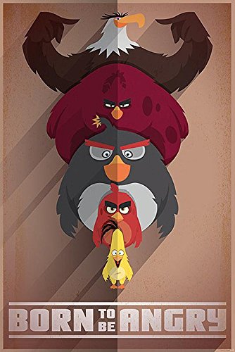 Close Up Angry Birds Born to be Angry Poster (61cm x 91,5cm) + a Bora Bora poster!