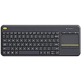 Logitech K400 Plus Tastiera Wireless Touch TV, Facili Controlli Multimediali e Touchpad Integrato, Layout ‎Olandese-Belga AZE