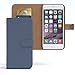 Produktbild Apple iPhone 6 Plus / 6S Plus Hülle Bookstyle mit Standfunktion Book-Style Case aufklappbar, Schutzhülle, Flipcase, Flipstyle, Flipcover mit 2 Kartenfächern aus Kunstleder, Dunkelblau