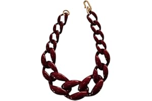 eexuujkl Man Resin Statement Necklace Fashion Chunky Choker Chain Necklaces Portable Pendant Jewellery Ornament Wedding Party