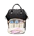 Produktbild Baby Wickeltasche Reise Rucksack, Junnom Wickeltasche Rucksack/Wickeltasche Groß/Wickeltasche Schwarz/Wasserdichte Wickeltasche Windel Rucksack mit Isolierten Flasche Tasche (Schwarz)
