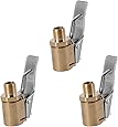 VINFUTUR 3Pcs Embout de Gonflage Laiton pour Pompe Compresseur d'air en Universel de Valve 8mm Connecteur de Soupape de Gonflage Pneumatique Tuyan