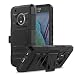 Produktbild MoKo Moto G5 Plus Hülle - [Heavy Duty Serie] Outdoor Dual Layer Armor Case Handy Schutzhülle Schale Bumper mit Gürtelclip und Standfunktion für Motorola Moto G5 Plus / Moto X 2017 5.2 Zoll Smartphone, Schwarz