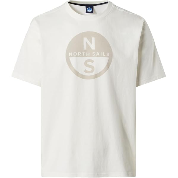 NORTH SAILS - T-shirt uomo regular con logo stampato - bianco - OT-9023860101