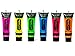 Set of 6 Paintglow Neon Glow in the Dark Face & Body Paint Rave Festival Party