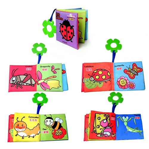 1pc Intelligence Development Cloth Cognition Book Learning & Activity Toys for Kids Baby (Empty Worm)