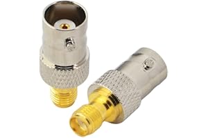 Boobrie 2PCS Conector SMA Hembra a BNC Hembra Adaptador para SDR Ham Radio Baofeng UV 5R UV82 V-5r5 Radio de Mano Bidireccional