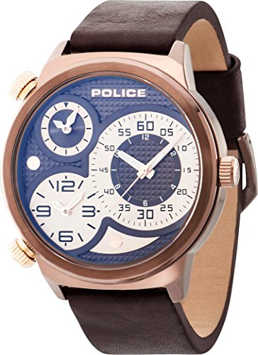Police Herren-Armbanduhr Analog Quarz One Size, braun, braun Police Herren-Armbanduhr Analog Quarz One Size, braun, braun