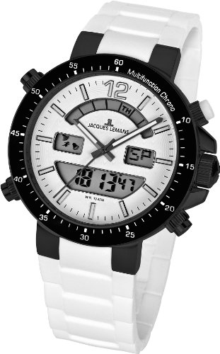 Jacques Lemans Unisex-Armbanduhr Milano Analog - Digital Silikon 1-1712P Jacques Lemans Unisex-Armbanduhr Milano Analog - Digital Silikon 1-1712P