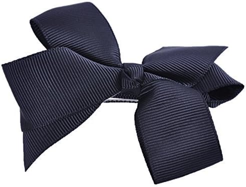 Bow Clip Ribbon Hair Alligator Clip Grosgrain Slides Girl Prom Accessory Gift - Black