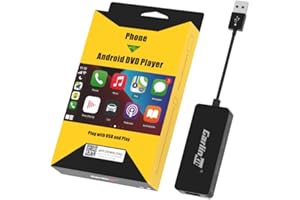 CarlinKit Adaptador para Coche Android con Cable para Coche Android 4.4+, Necesita Instalar el Kit APK, actualización en línea, Soporte de Pantalla de Espejo, Color Negro