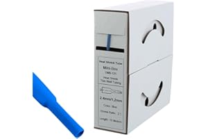 OFFGRIDTEC 10 m Gaine thermorétractable 2,4 mm > 1,2 mm Bleu