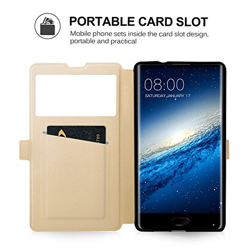 Doogee Mix Funda KuGi Slim Flip Cover Carcasa Cubierta de cuero PU Multi-Angle Shockproof Silicio Protectora de Carcasa con Soporte Plegable para Doogee Mix Smartphone--Oro reviews Doogee Mix Funda KuGi Slim Flip Cover Carcasa Cubierta de cuero PU Multi-Angle Shockproof Silicio Protectora de Carcasa con Soporte Plegable para Doogee Mix Smartphone--Oro