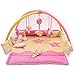 Baby Girls Boys Toddler Animal Paradise Musical Play Mat Indoor Thicken Soft Crawling Play Gym Outdoor Activity Gym Mat with Sides & Removable Toys Ideal Gift for Baby (Pink)