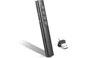 VOVIGGOL USB/Type-C 2 w 1 klik do prezentacji Powerpoint, hiperlink regulacja głośności bezprzewodowy prezentator zdalna prezentacja wskazówka slajd Advancer PPT klikacz do Mac iPad komputer laptop